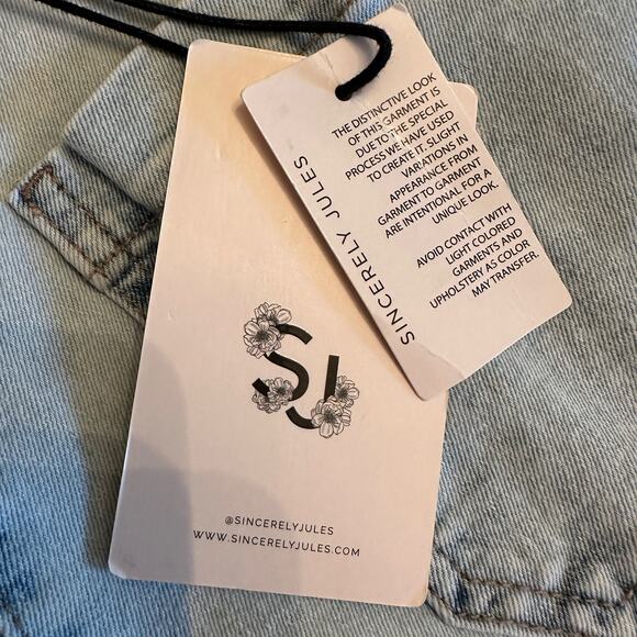 SINCERELY JULES | Boho Denim Y2K 90s Fringe Asymmetrical Skirt Size Small 5 /27 - Picture 11 of 14